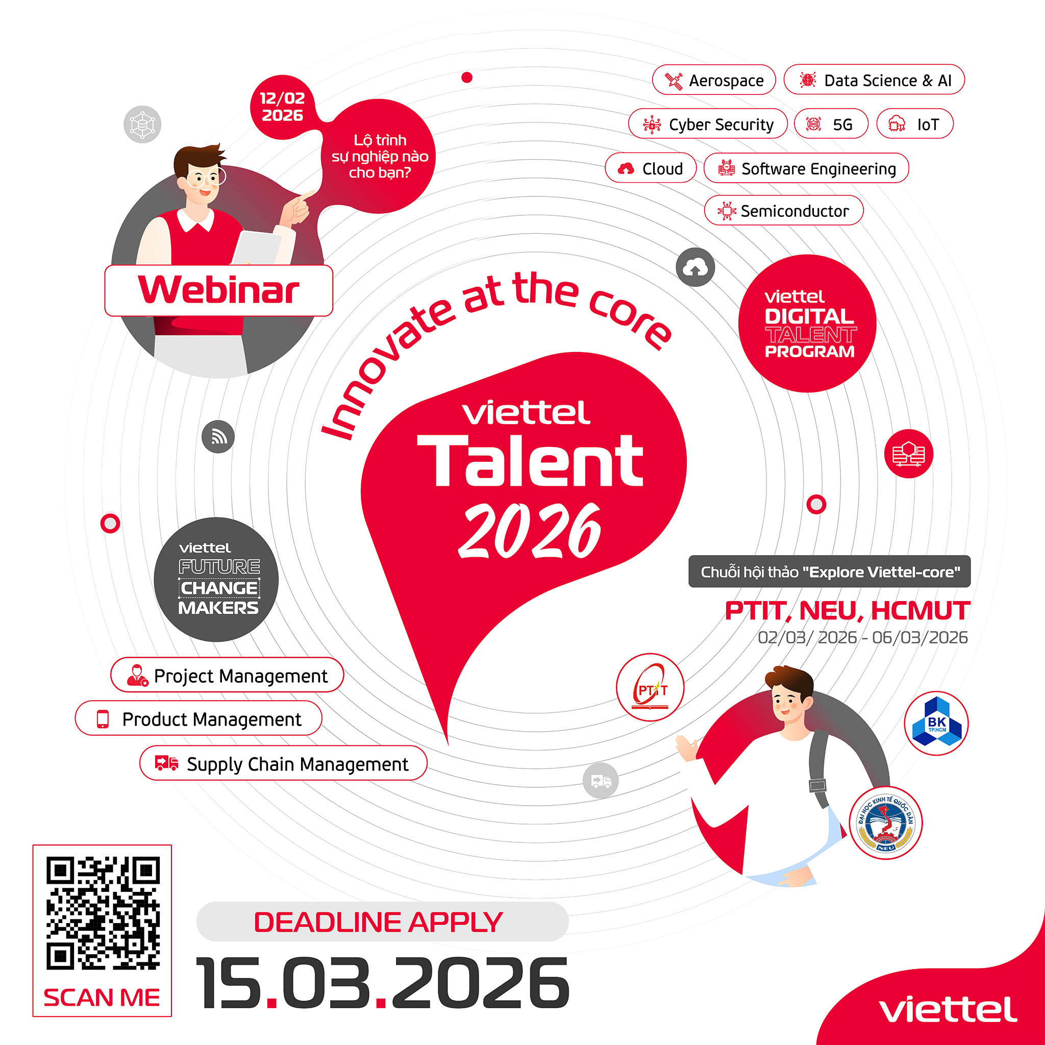 Viettel Digital Talent & Viettel Future Changemakers chính thức mở cổng đăng ký năm 2026