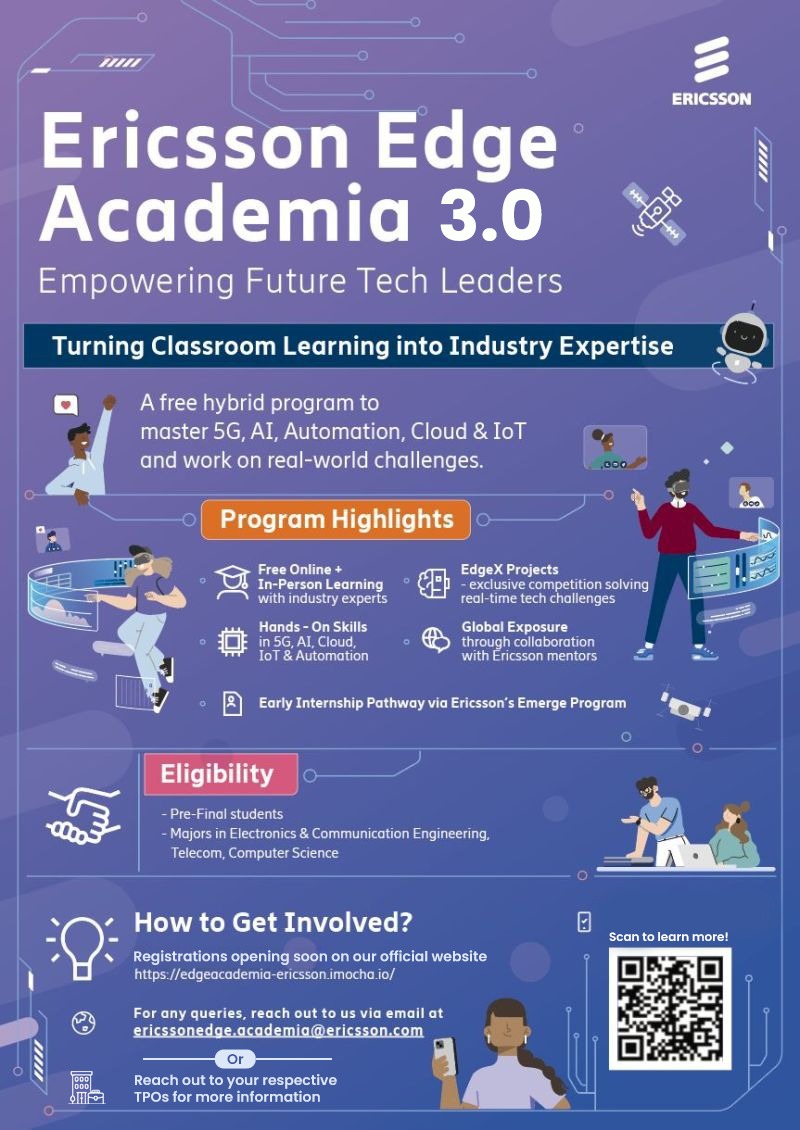 Ericsson Edge Academia 3.0 in 2026 officially opens registration for PTIT students