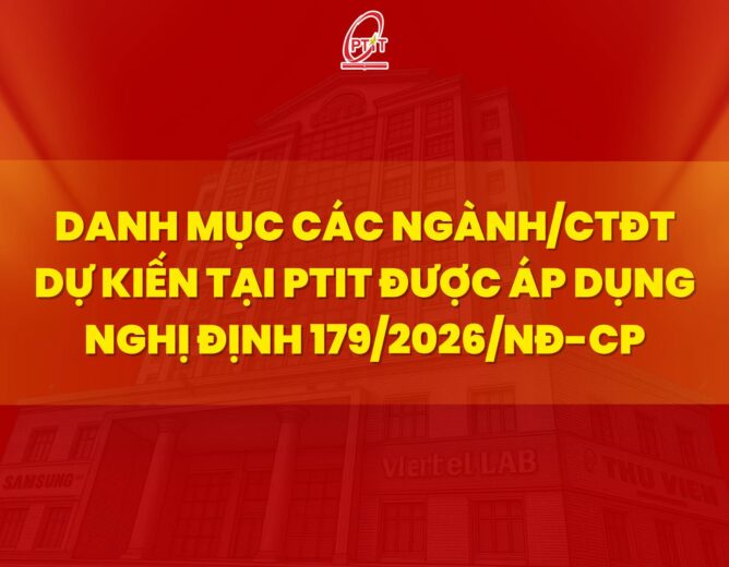 Nhiều chương trình đào tạo của Khoa Viễn thông thuộc diện dự kiến được hưởng học bổng Chính phủ theo Nghị định 179/2026/NĐ-CP