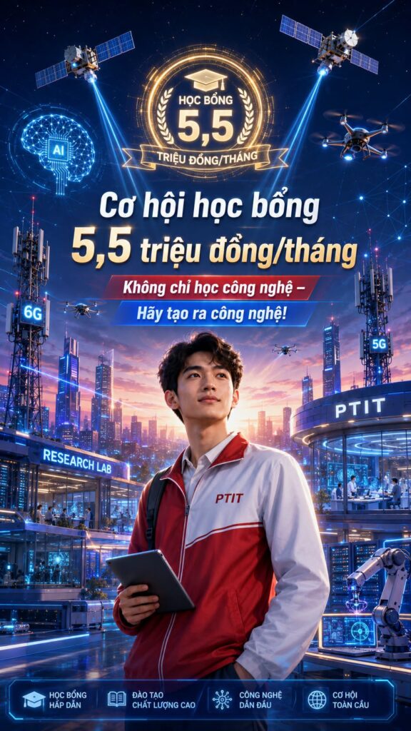 Lộ trình 5 năm bứt phá: Sở hữu đồng thời bằng cử nhân & thạc sĩ tài năng ngành Kỹ thuật Viễn thông tại PTIT