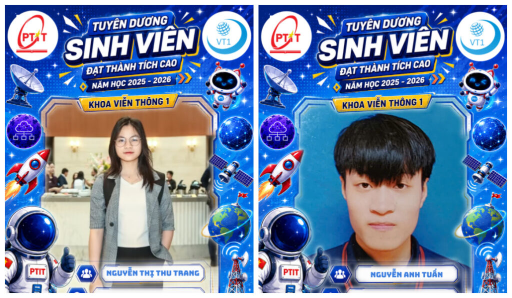 Khoa Viễn thông 1 chúc mừng sinh viên đạt thành tích cao trong học tập năm học 2025–2026
