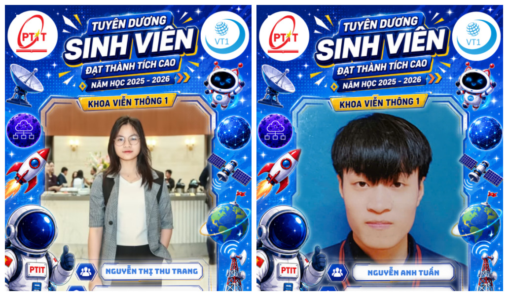 Khoa Viễn thông 1 chúc mừng sinh viên đạt thành tích cao trong học tập năm học 2025–2026