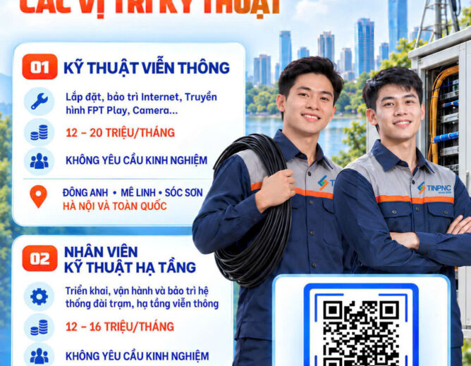 FPT Telecom tuyển dụng nhân sự Kỹ thuật Viễn thông
