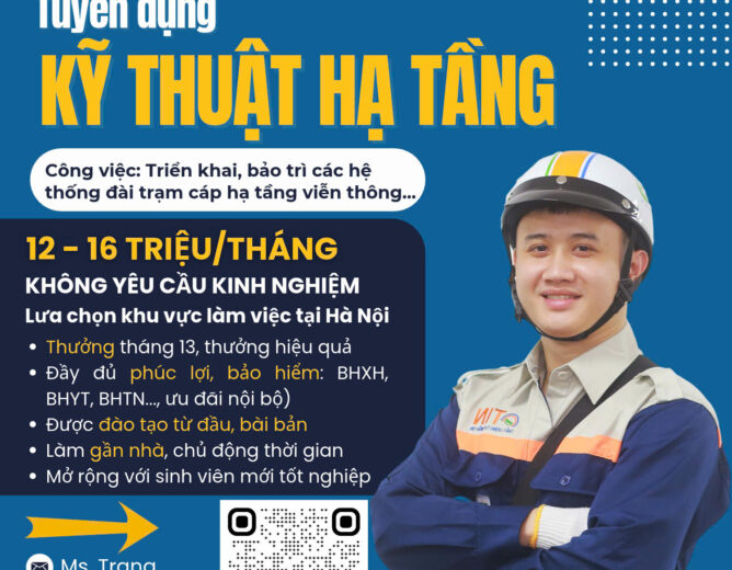 FPT Telecom tuyển kỹ thuật hạ tầng viễn thông – thu nhập cao